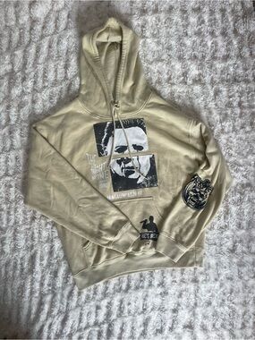 Halloween II Beige Graphic Hoodie